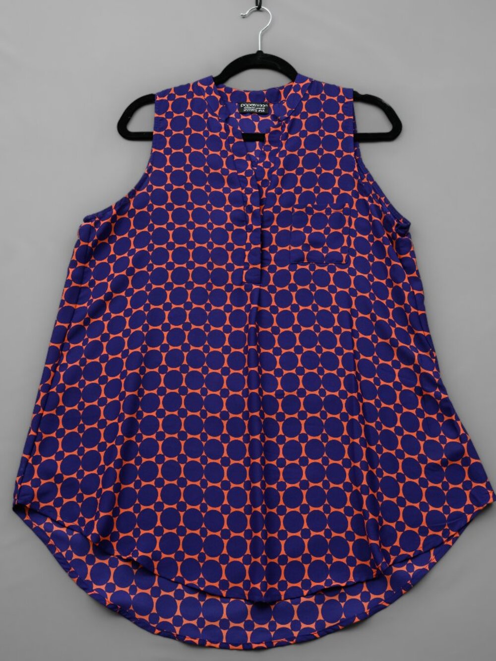 PAPERMOON Stitch Fix Women's XL Sleeveless Tunic Blouse Geometric